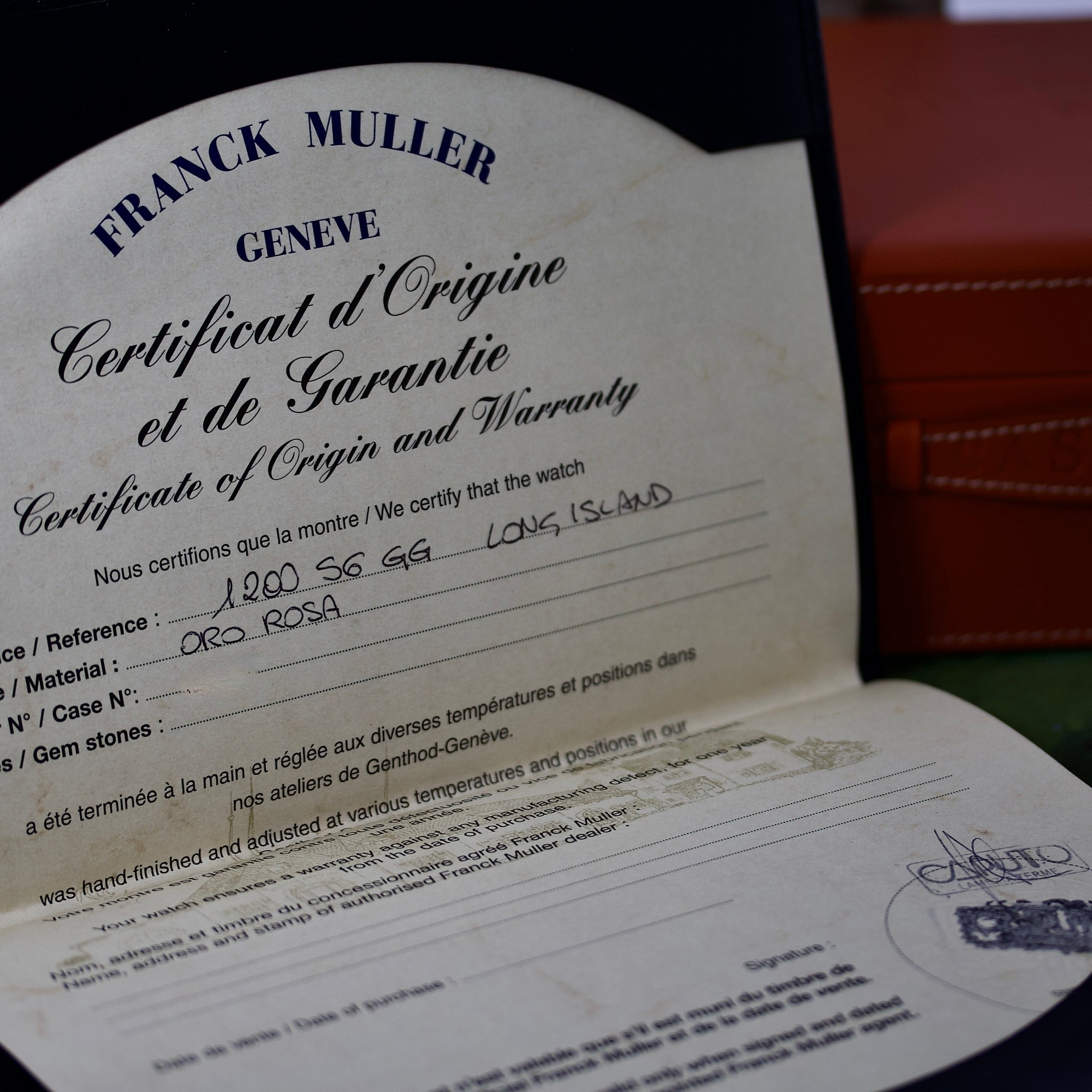 Franck Muller Long Island REF. 1200 S6 GG
