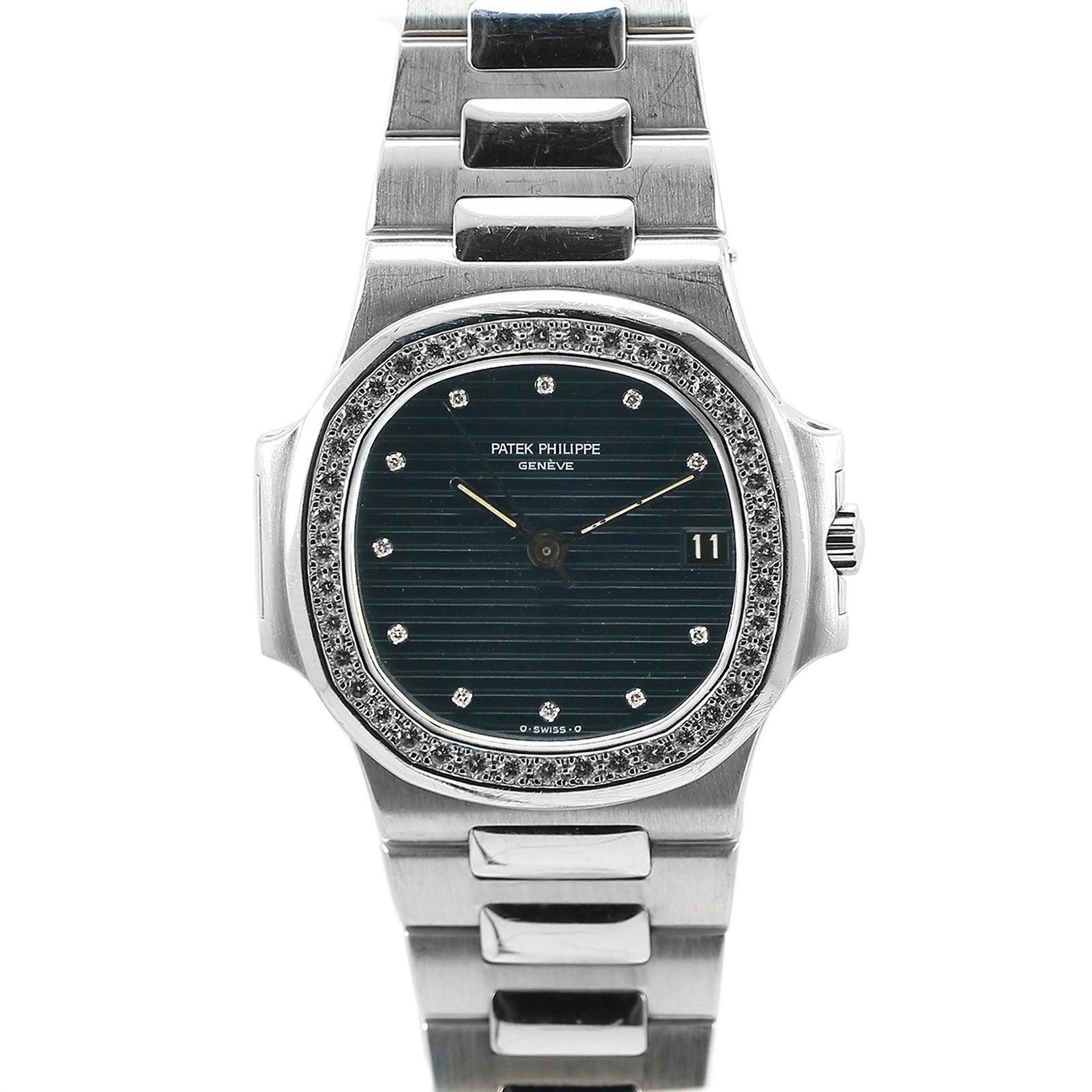 Nautilus Oro Blanco Original Diamantes Engastados REF. 3800/3