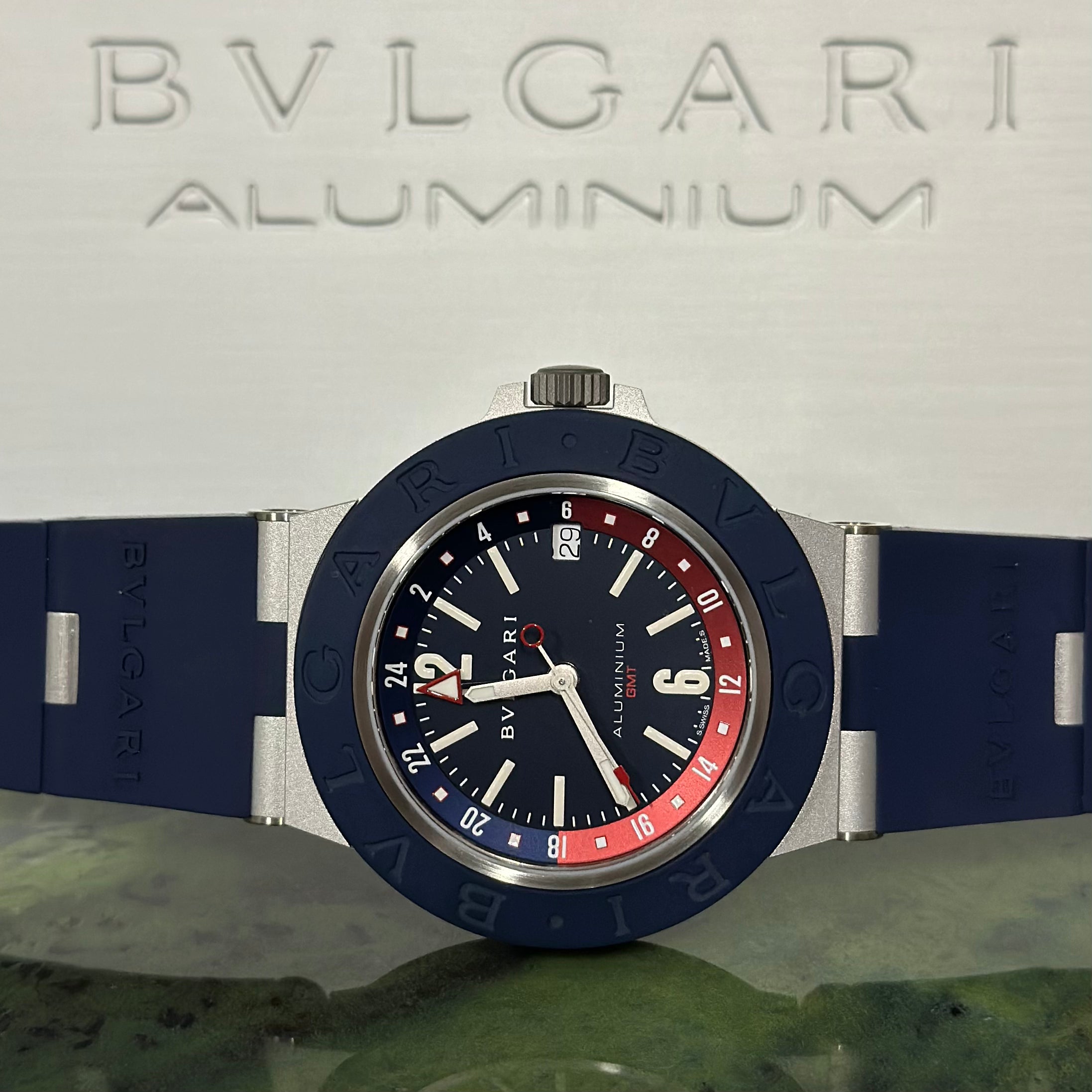 Bulgari Automatic Blue Dial Men's Watch Gmt REF. 103554