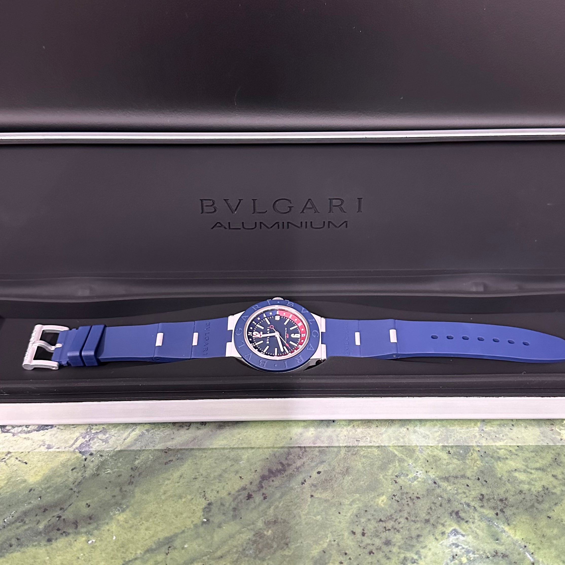 Bulgari Automatic Blue Dial Men's Watch Gmt REF. 103554