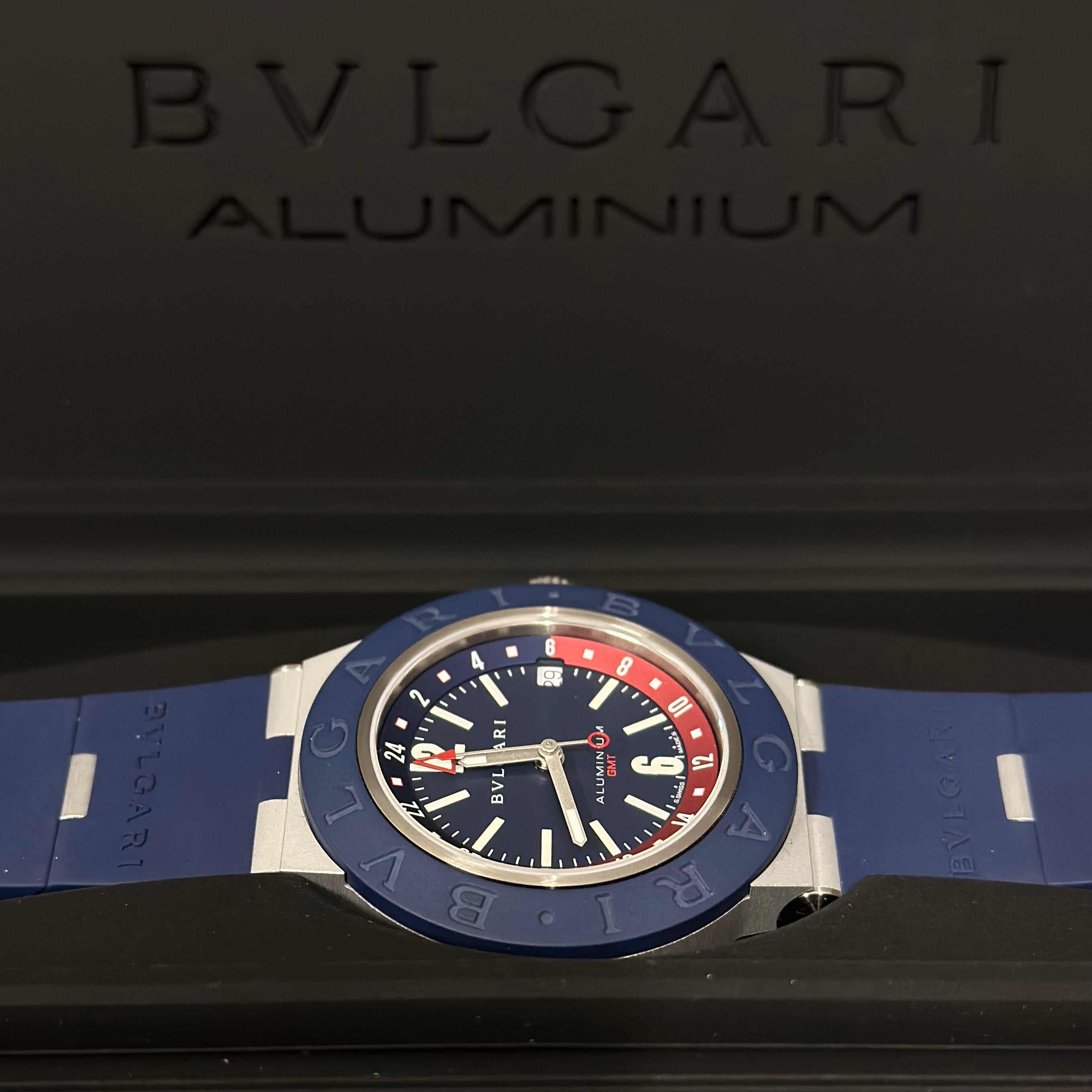 Bulgari Automatic Blue Dial Men's Watch Gmt REF. 103554