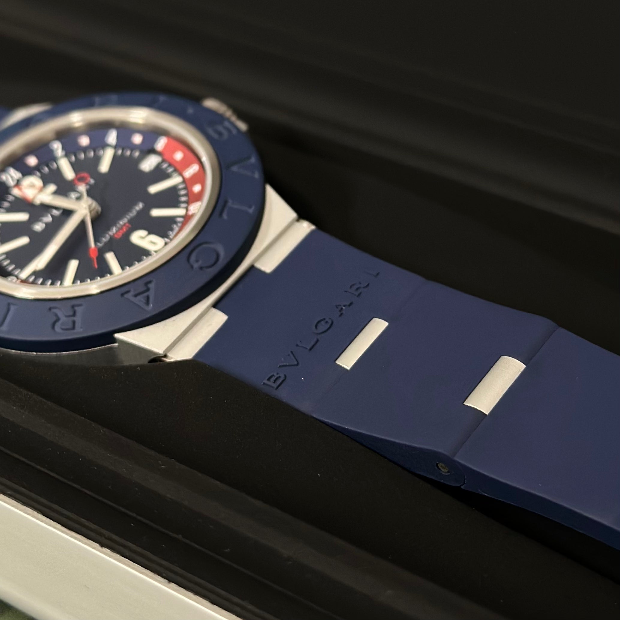 Bulgari Automatic Blue Dial Men's Watch Gmt REF. 103554