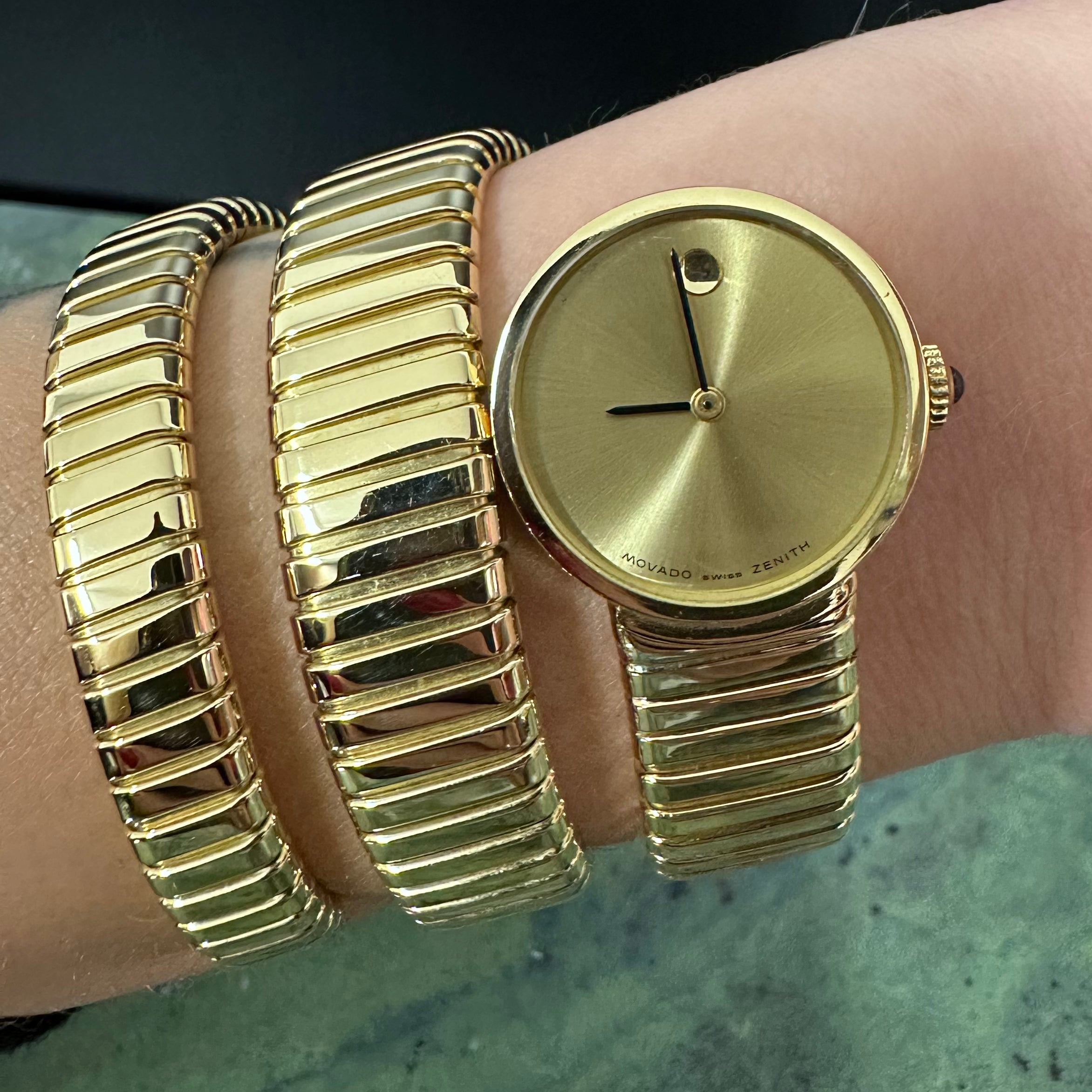 Movado Zenith Tubogas 18K Vintage watch