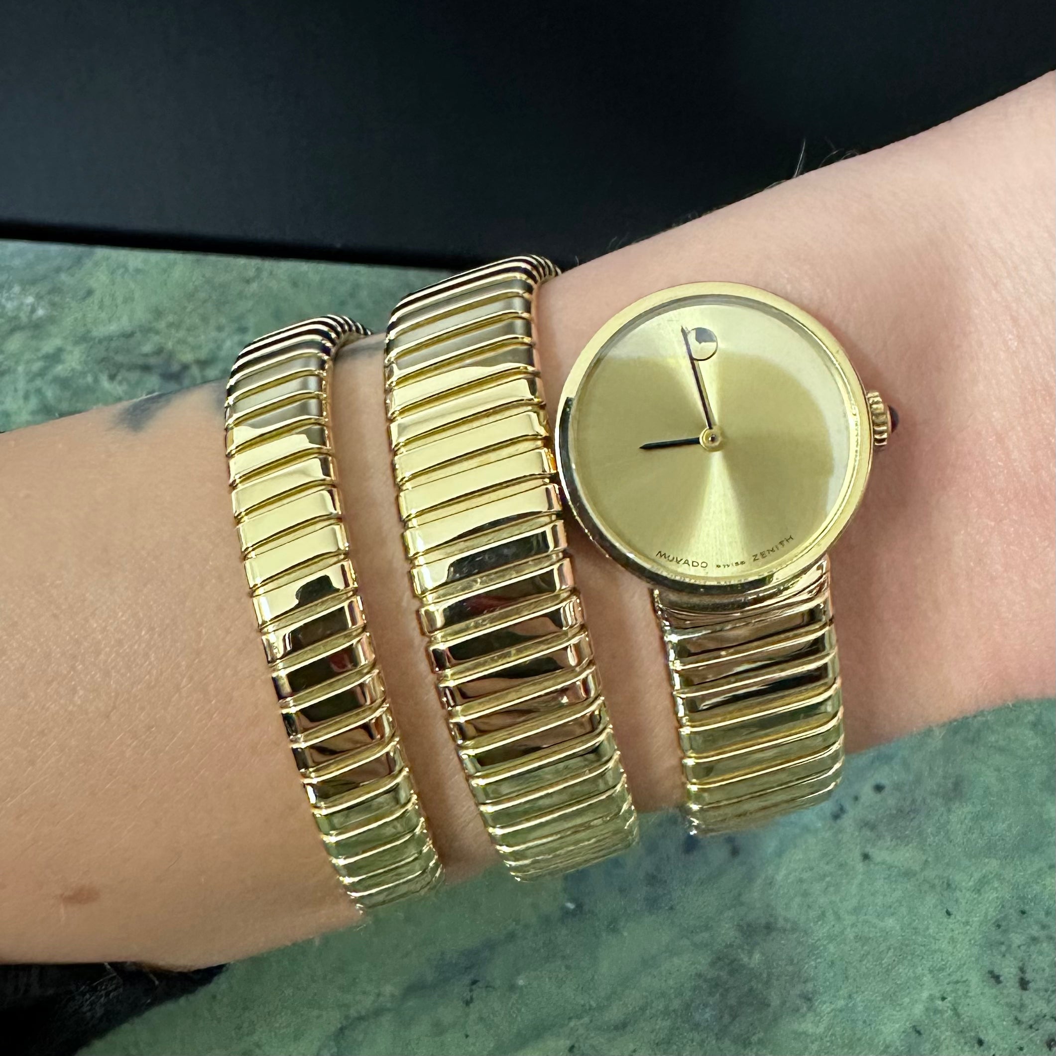 Movado Zenith Tubogas 18K Vintage watch