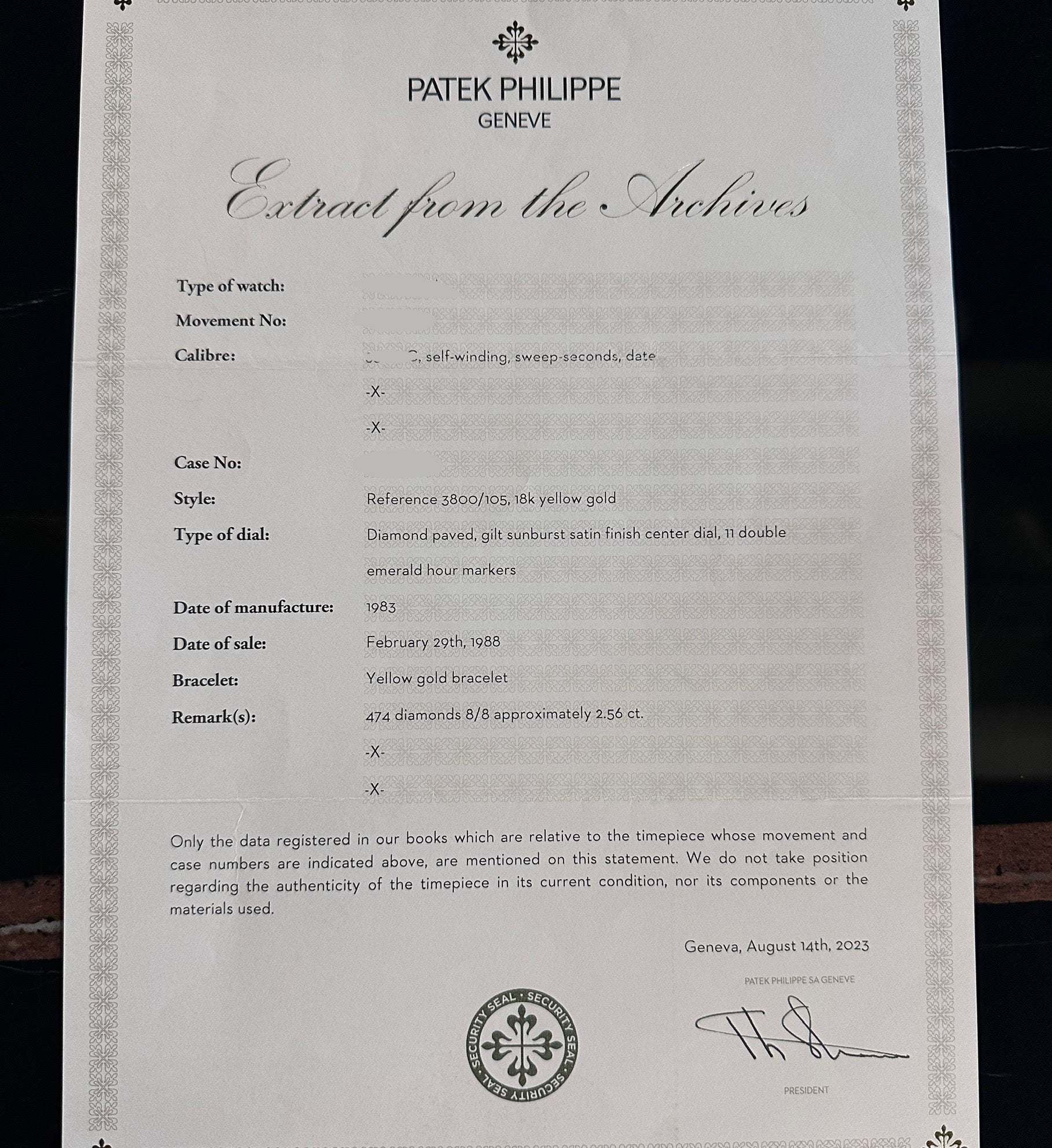 Patek Philippe Nautilus REF. 3800/105