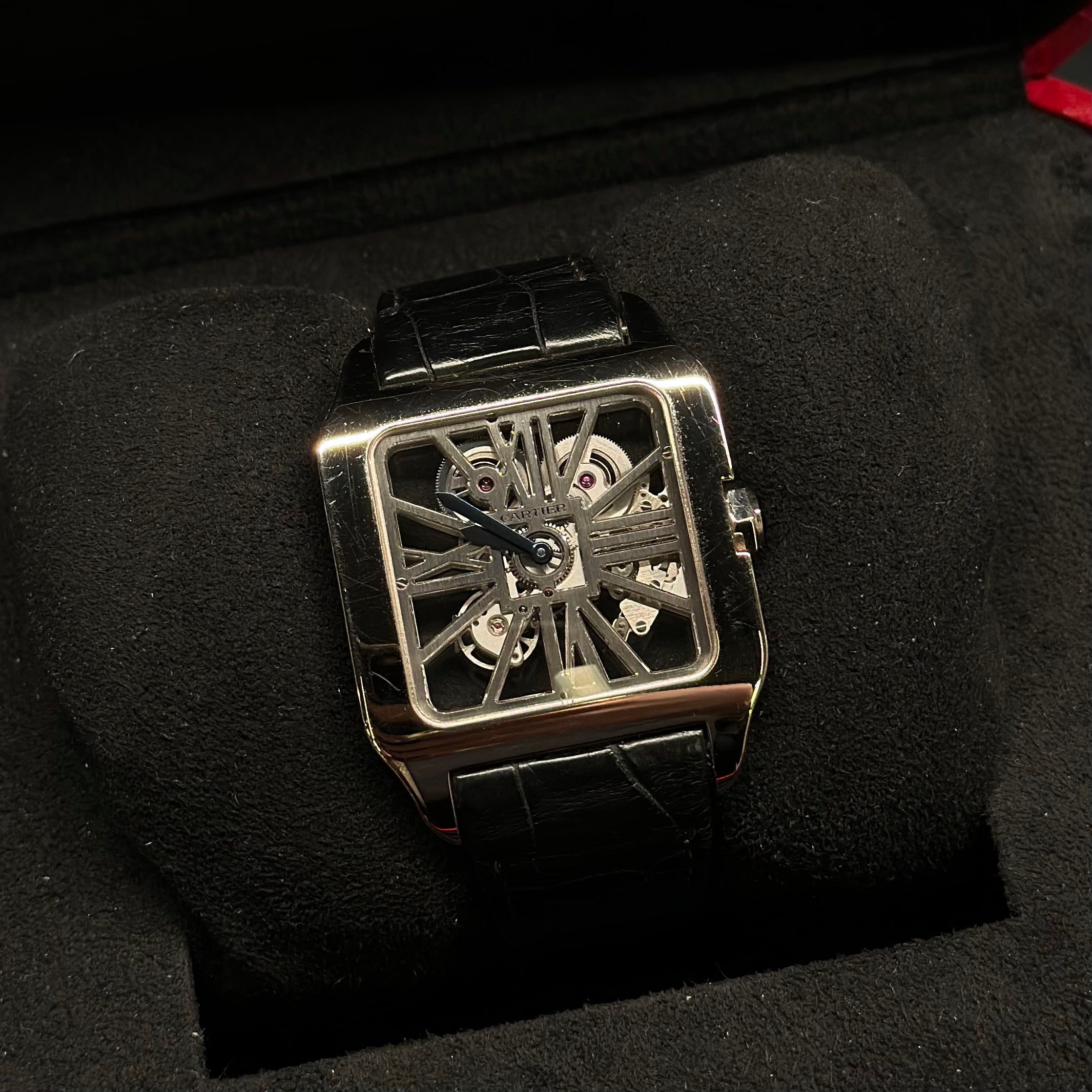 Santos Dumont Skeleton White Gold REF. W2020033