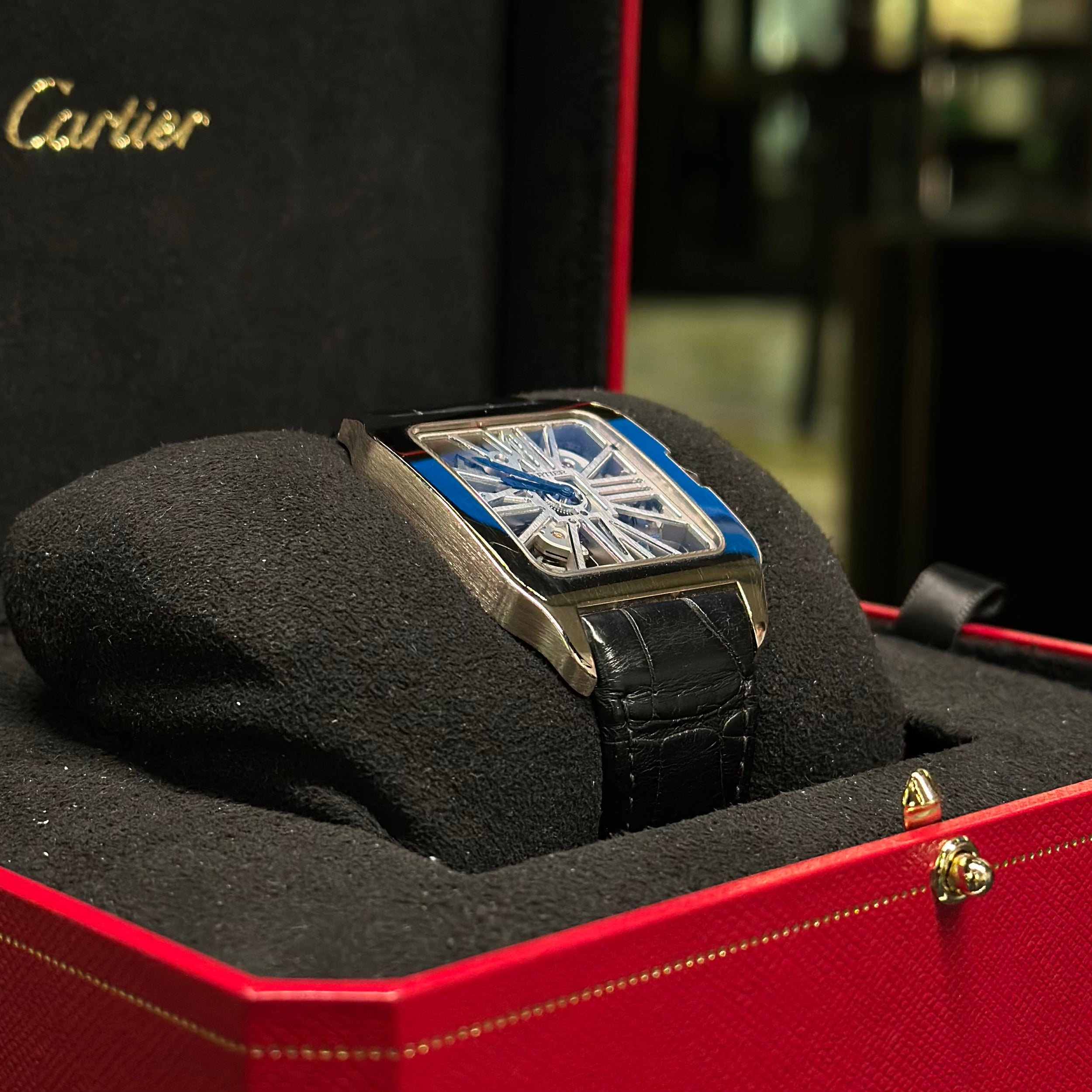 Santos Dumont Skeleton White Gold REF. W2020033