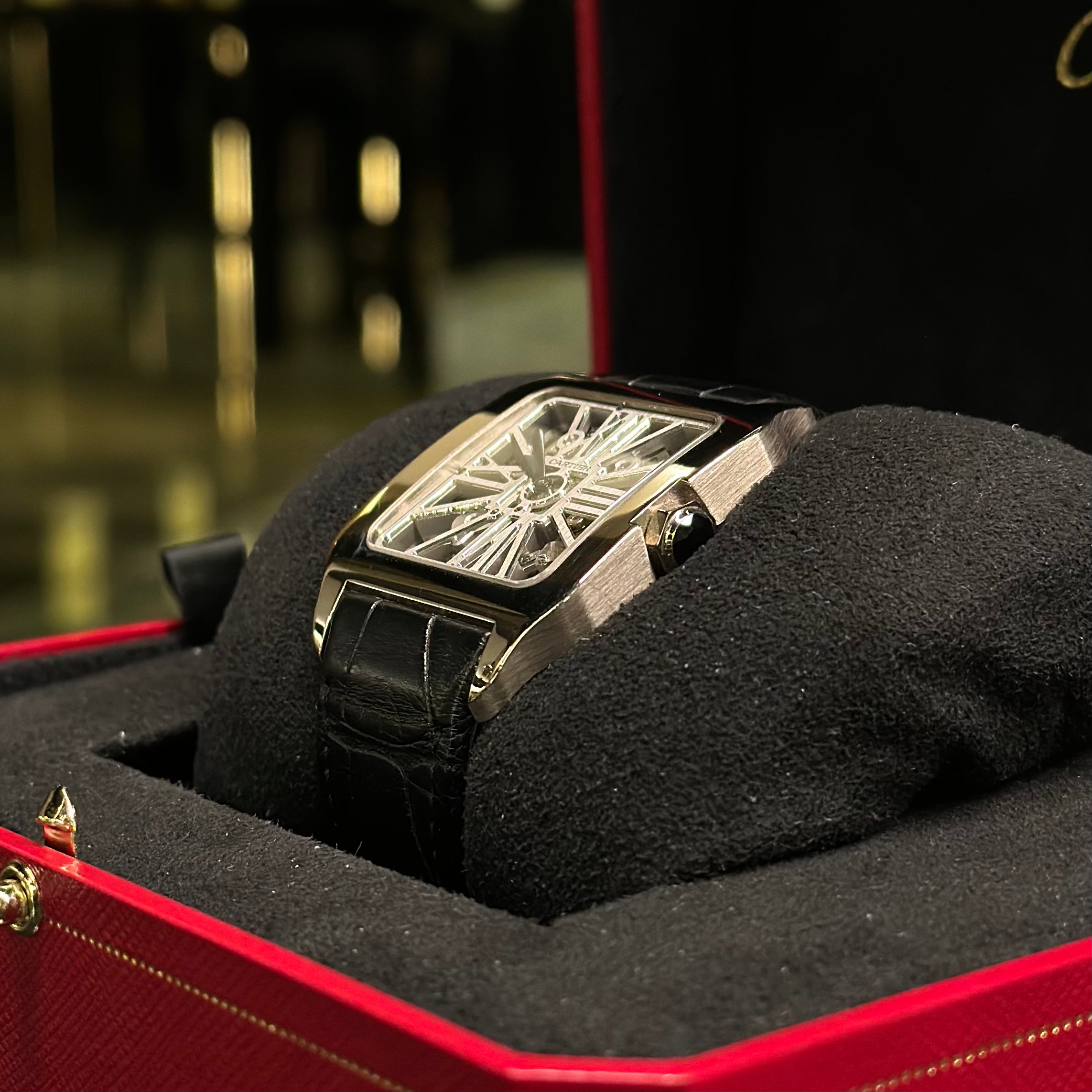 Santos Dumont Skeleton White Gold REF. W2020033