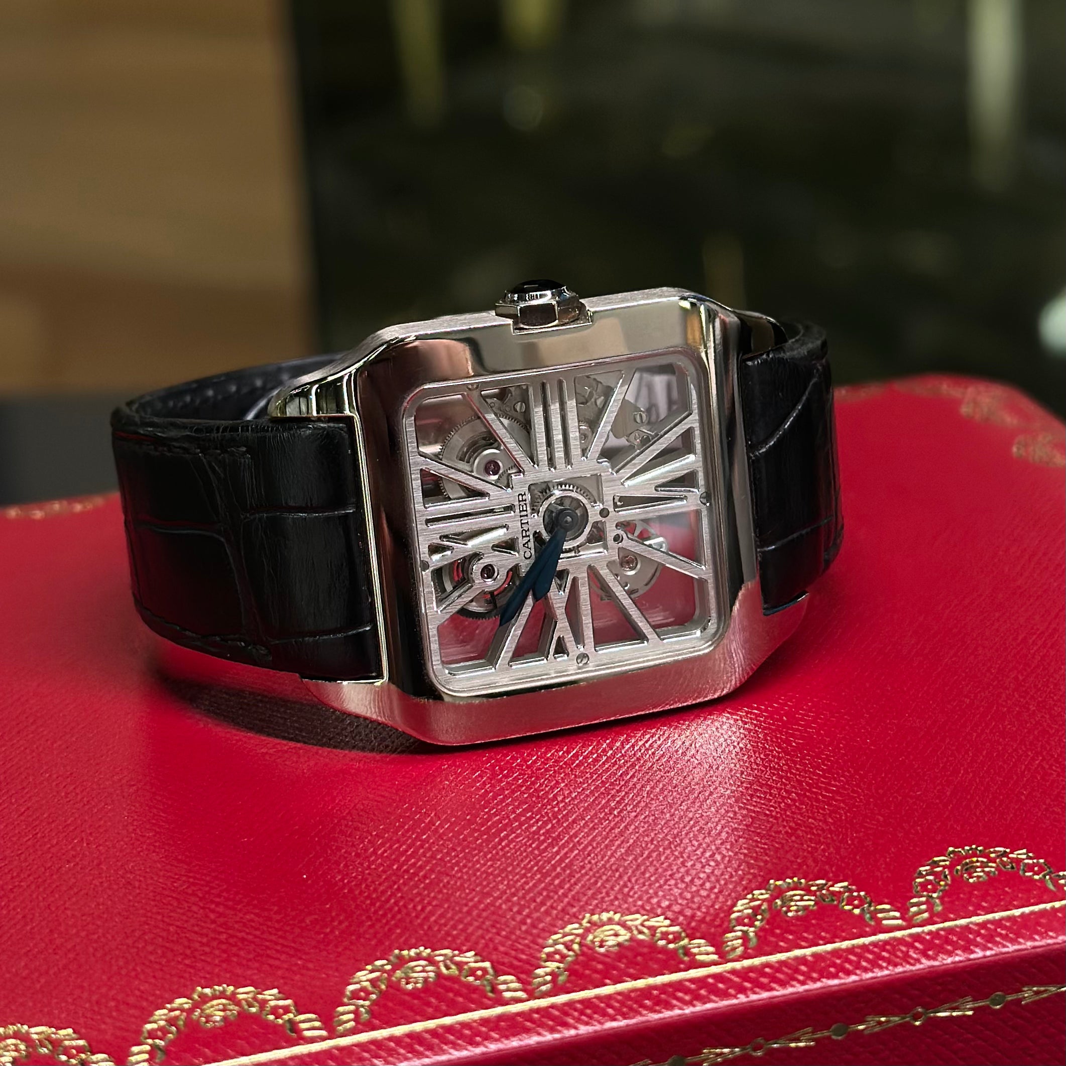 Santos Dumont Skeleton White Gold REF. W2020033