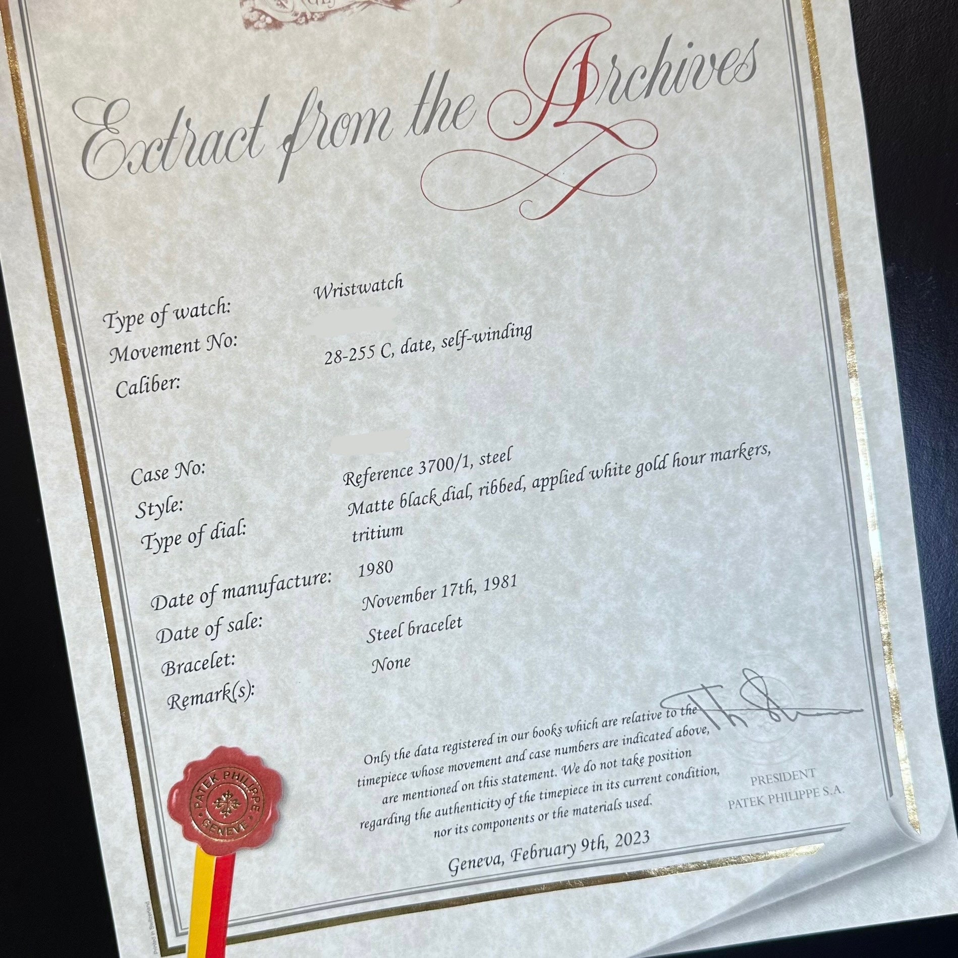 Nautilus Original diamond index dial REF. 3700/1