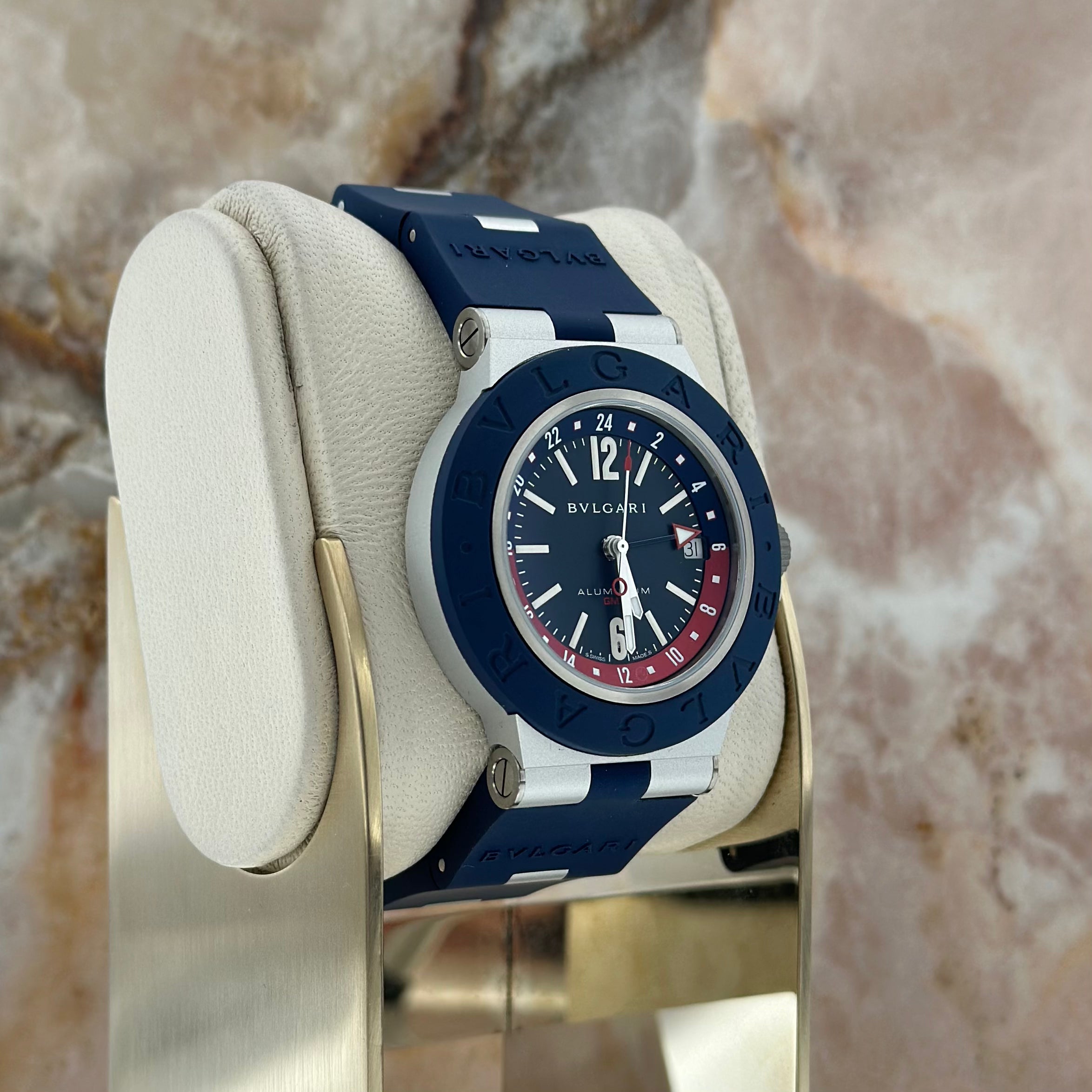 Bulgari Automatic Blue Dial Men's Watch Gmt REF. 103554