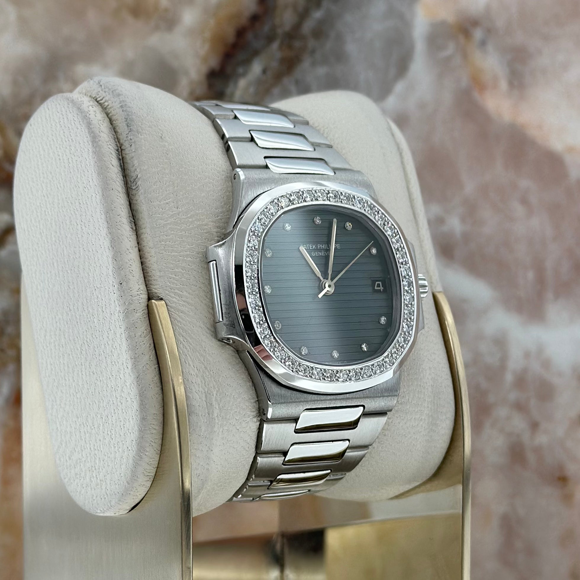 Nautilus White Gold Original Diamonds Set REF. 3800/3